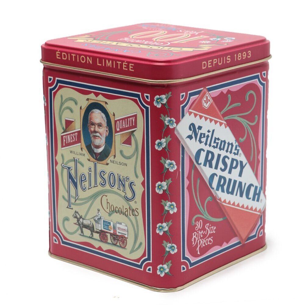 Vintage Neilson Crispy Crunch100 Years Tin Limited Edition Red 90s Retro Decor